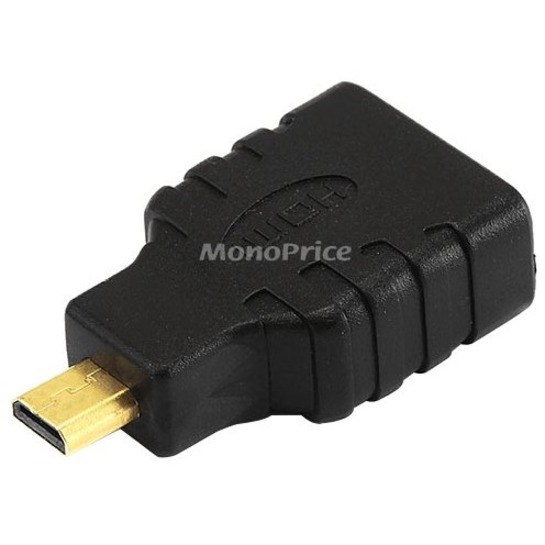 Monoprice HDMI Micro Connector Male to HDMI Connector Female Port Saver Adapter