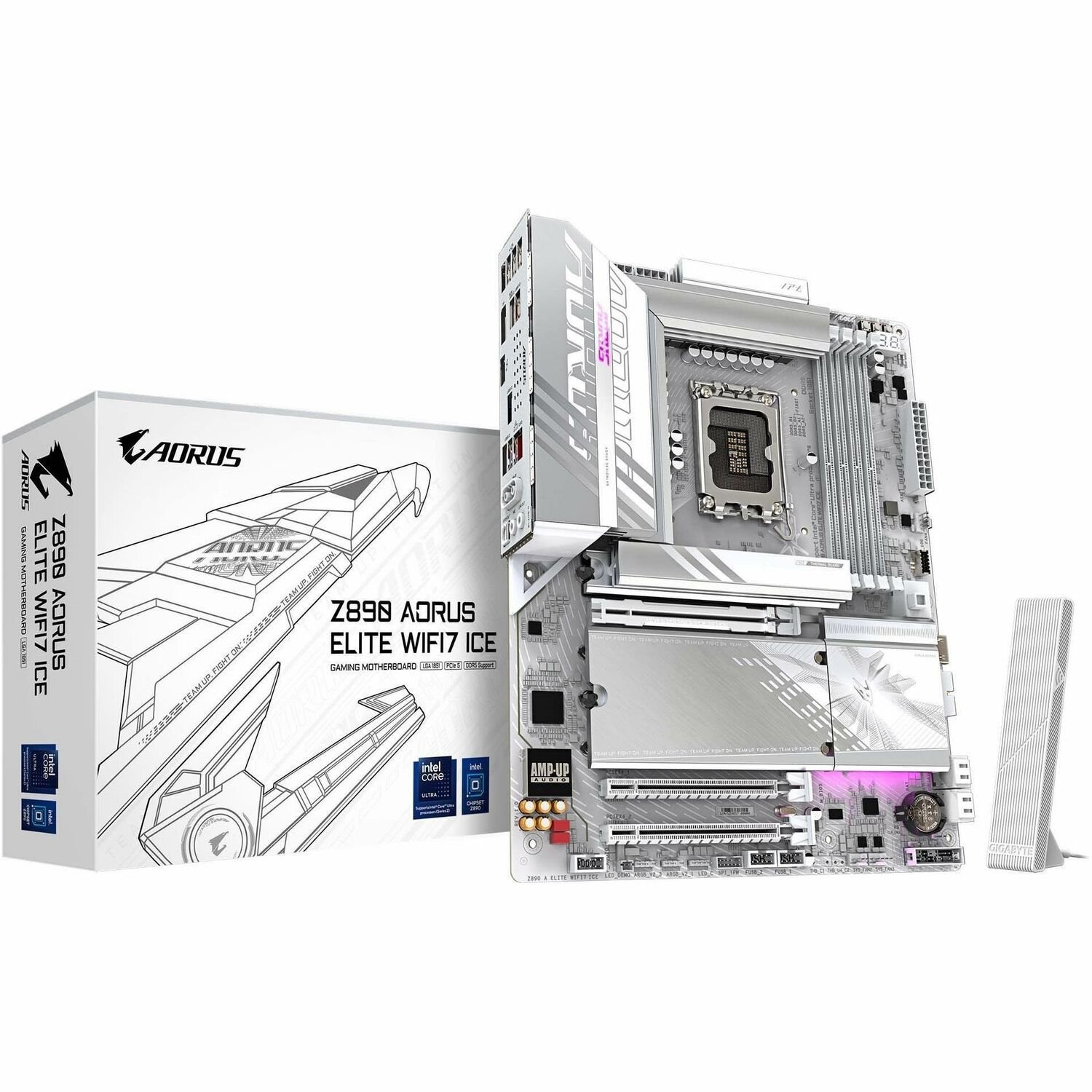 GIGABYTE Ultra Durable Z890 AORUS ELITE WIFI7 ICE Gaming Desktop Motherboard - Intel Z890 Chipset - Socket LGA-1851 - ATX