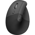 Logitech Lift Left Vertical Ergonomic Mouse, Left-handed, Wireless, Bluetooth or Logi Bolt USB, Quiet clicks, Graphite