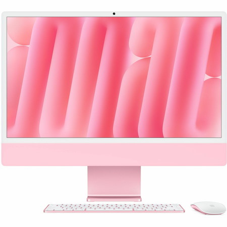 Apple iMac MWV43X/A All-in-One Computer - Apple M4 - 16 GB - 256 GB SSD - 24" 4.5K - Desktop - Pink