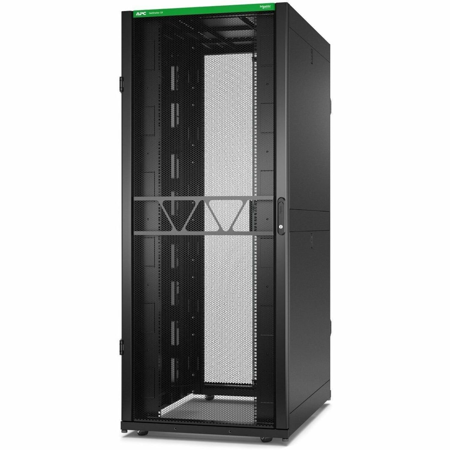 APC NetShelter SX Server Rack Gen 2, 42U, 1991H x 800W x 1200D mm, with Sides, Black [TAA]
