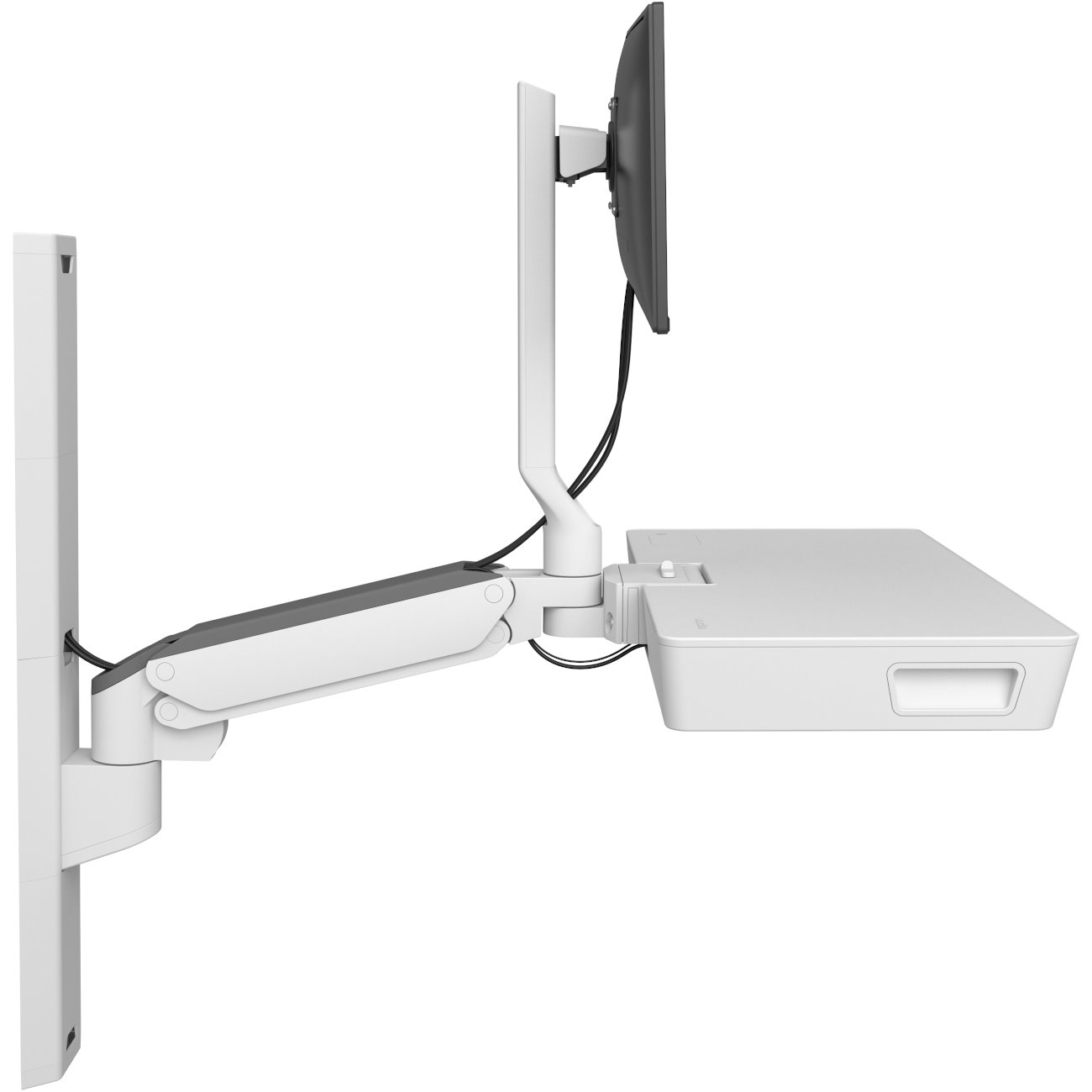 Ergotron CareFit Mounting Arm for Monitor, Mouse, Keyboard, LCD Display - White