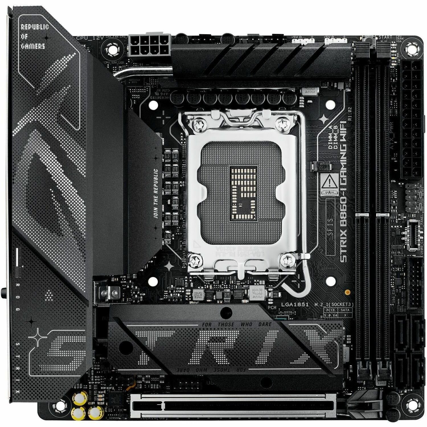 Asus ROG Strix B860-I GAMING WIFI Gaming Desktop Motherboard - Intel B860 Chipset - Socket LGA-1851 - Mini ITX