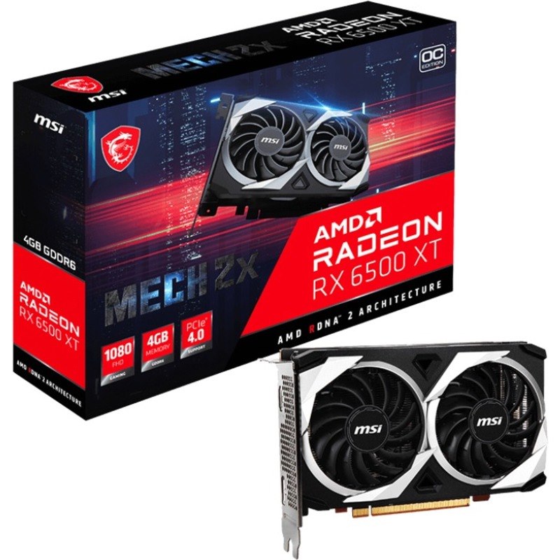 MSI AMD Radeon RX 6500 XT Graphic Card - 4 GB GDDR6