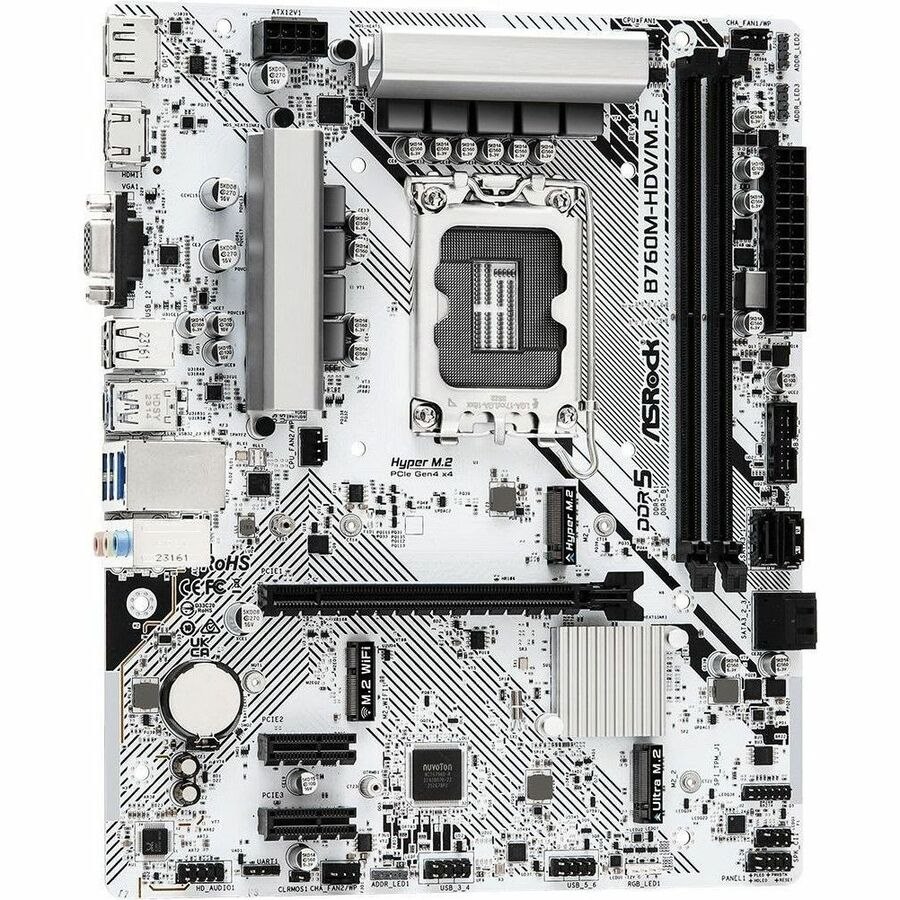 ASRock B760M-HDV/M.2 Gaming Desktop Motherboard - Intel B760 Chipset - Socket LGA-1700 - Micro ATX