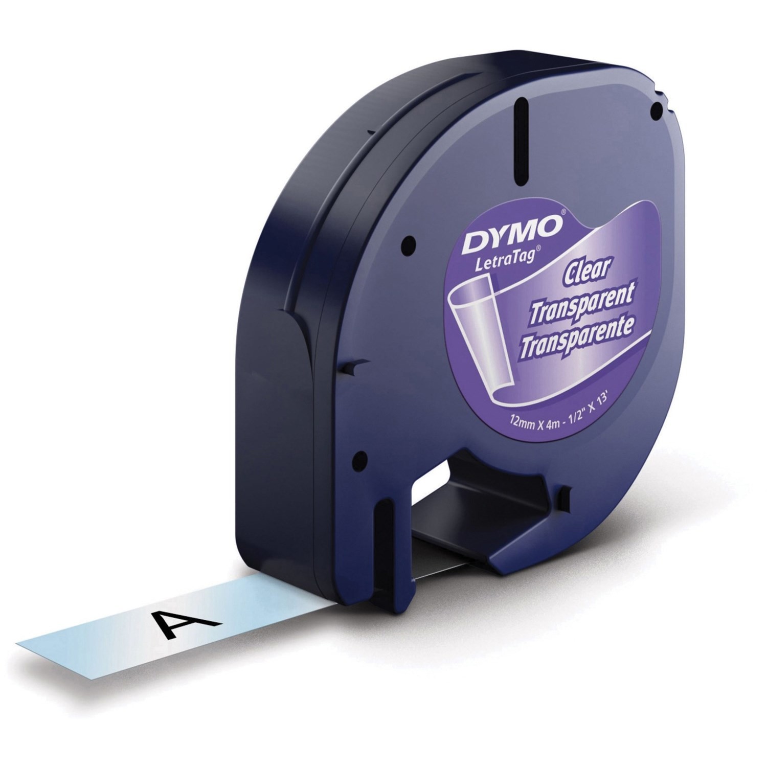 Dymo LT Plastic 12mm x 4m Clr