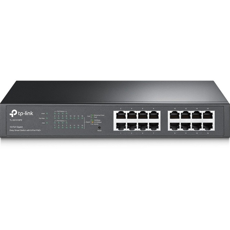 TP-LINK 16-PORT EASY SMART GIGABIT SWITCH, POE+(8), 150W, METAL CASE, 5YR
