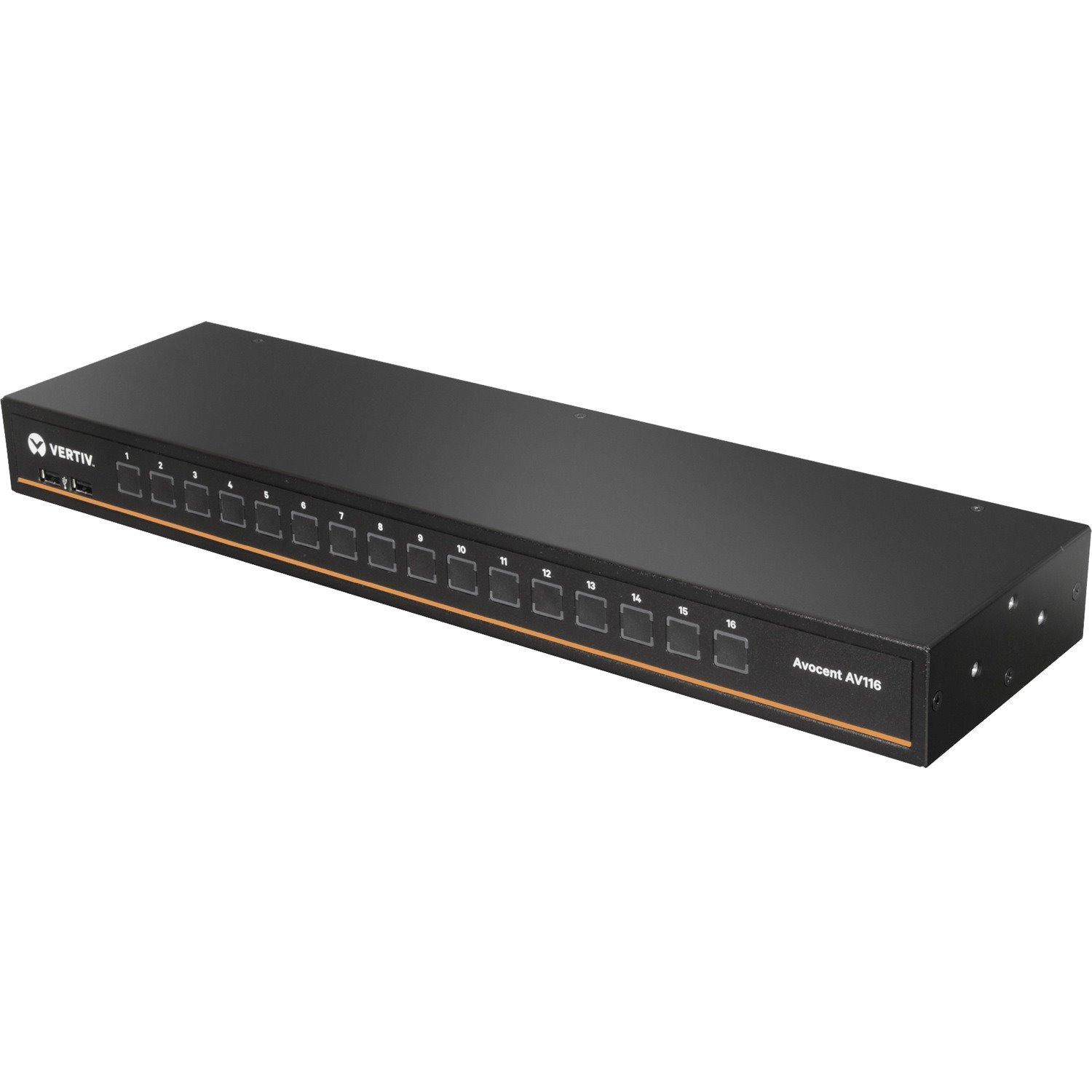 Vertiv Avocent AV104 KVM Switch | 16 port | Rackmount | Desktop | Single-User | USB | OSD | Touch Button | Hotkey | Cascade | Internal PS | 16 VGA