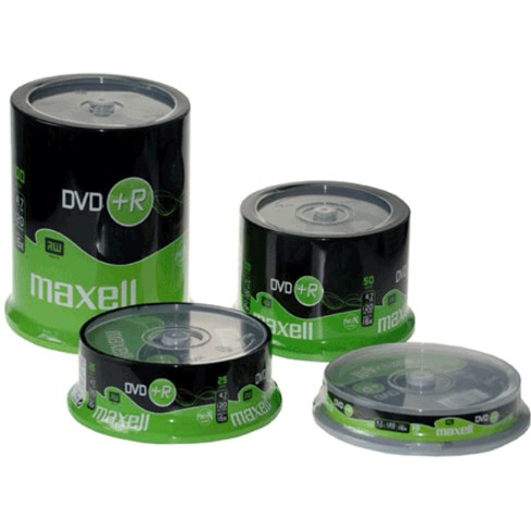 Maxell DVD Recordable Media - DVD+R - 16x - 4.70 GB - 50