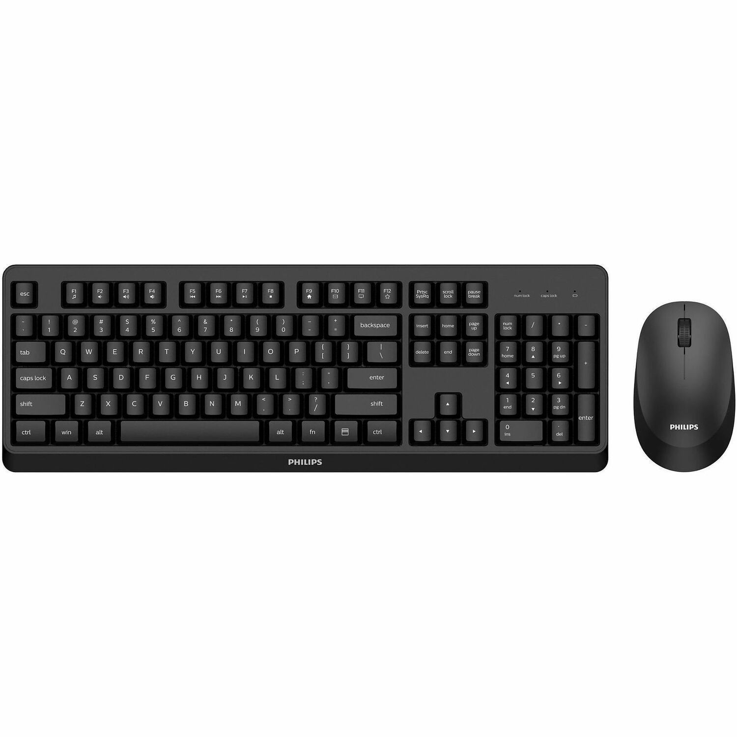 Philips 3000 Series SPT6307BL - Keyboard And Mouse Set - Wireless - 2.4 GHz - Qwerty - Black