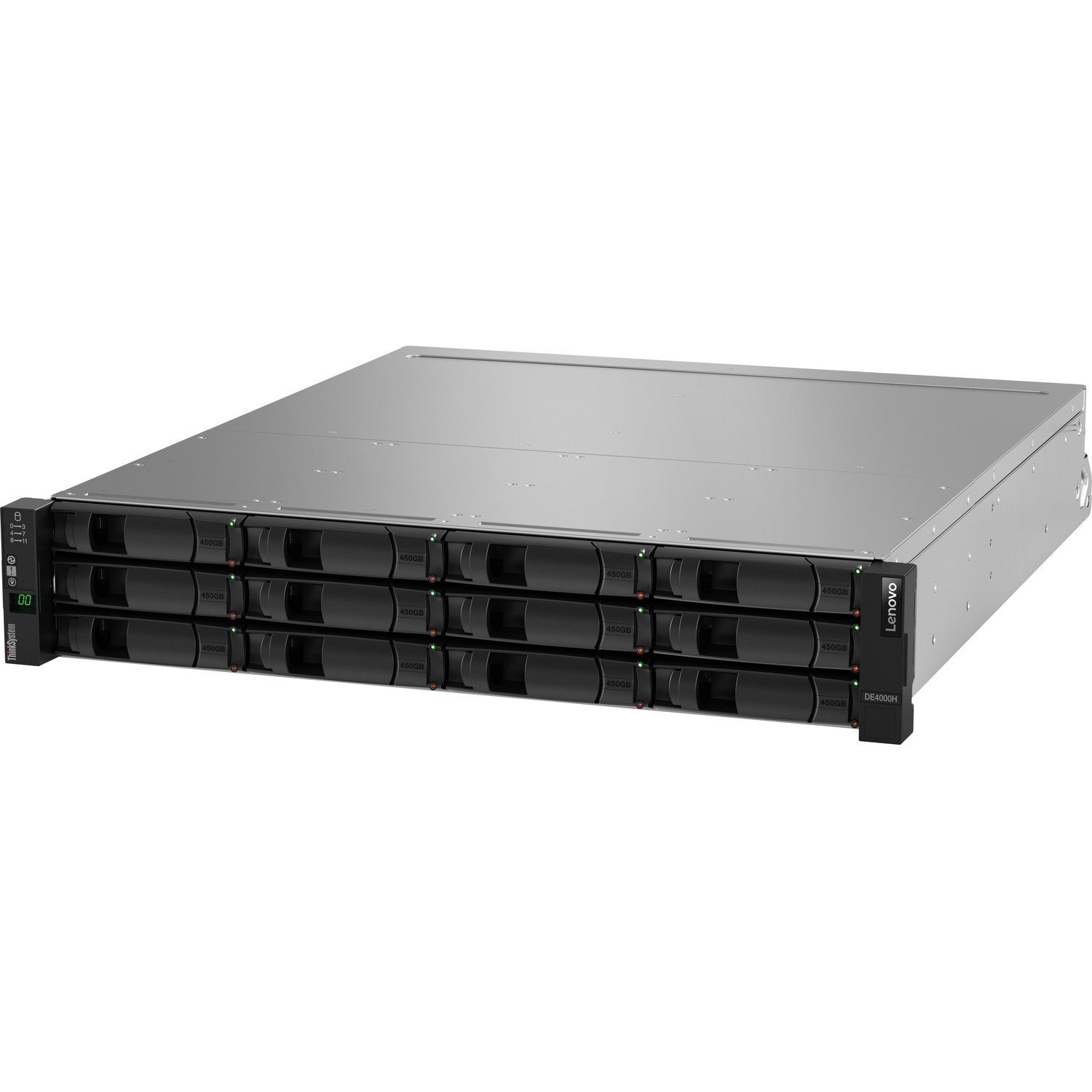 Lenovo ThinkSystem DE4000H 24 x Total Bays DAS/SAN opslagsysteem - 2U Monteerbaar in rek