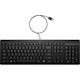 HP 125 Keyboard - Cable Connectivity - USB Type A Interface - Black