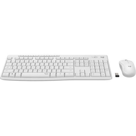 Logitech MK295 Silent Wireless Mouse & Keyboard Combo with SilentTouch Technology, Full Numpad, Off-white