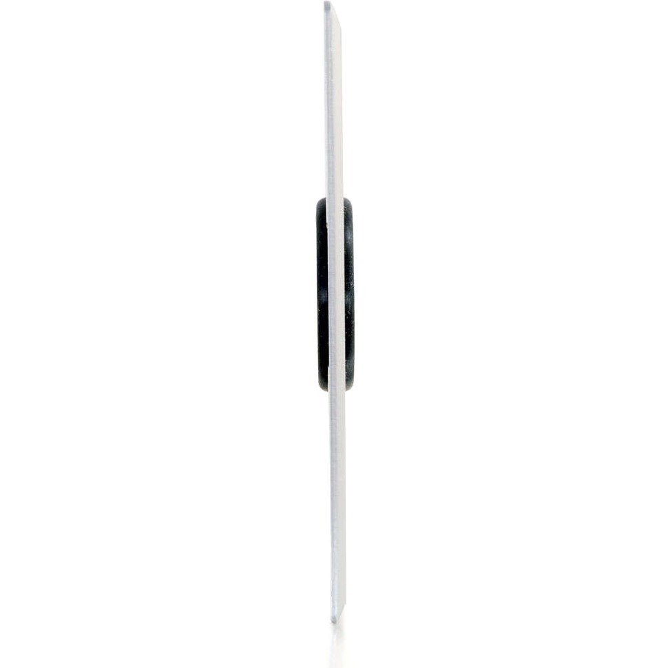 C2G 1in Grommet Cable Pass Through Single Gang Wall Plate - Brushed Aluminum