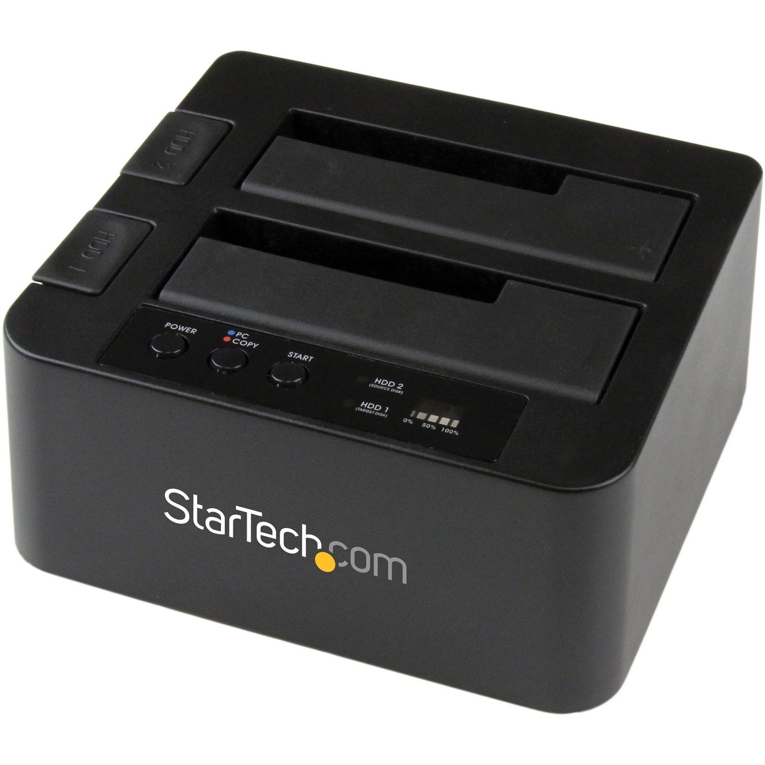 StarTech.com Dual Bay Hard Drive Duplicator Dock, Standalone HDD/SSD Cloner/Copier, USB 3.0 / eSATA to SATA III Hard Drive Cloner