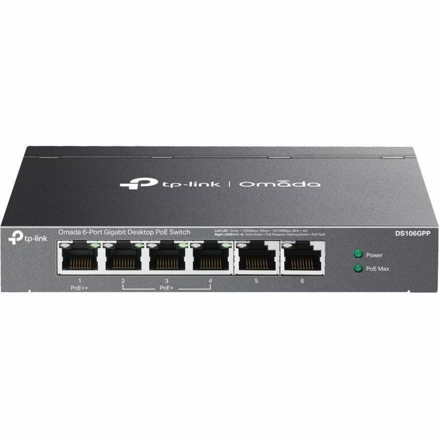 TP-Link Omada 6-Port Gigabit Desktop Switch with 3-Port PoE+ and 1-Port PoE++