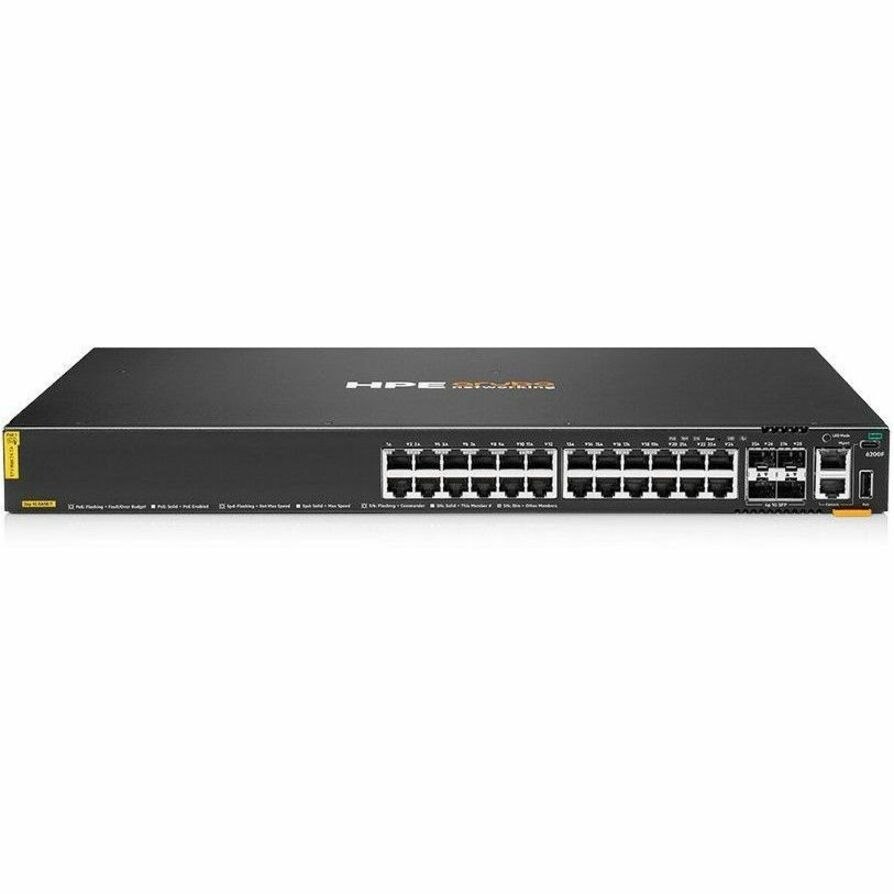 HPE CX 6200 CX 6200F 24 Ports Manageable Ethernet Switch - Gigabit Ethernet - 10/100/1000Base-T, 1000Base-X