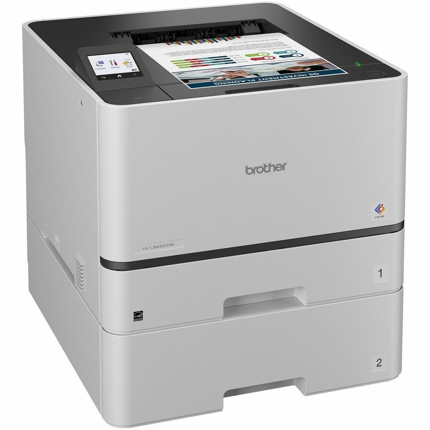 Brother HL-L8430CDWT Business Color Laser Printer with Dual Paper Trays, Low-Cost Printing, and Wireless Networking