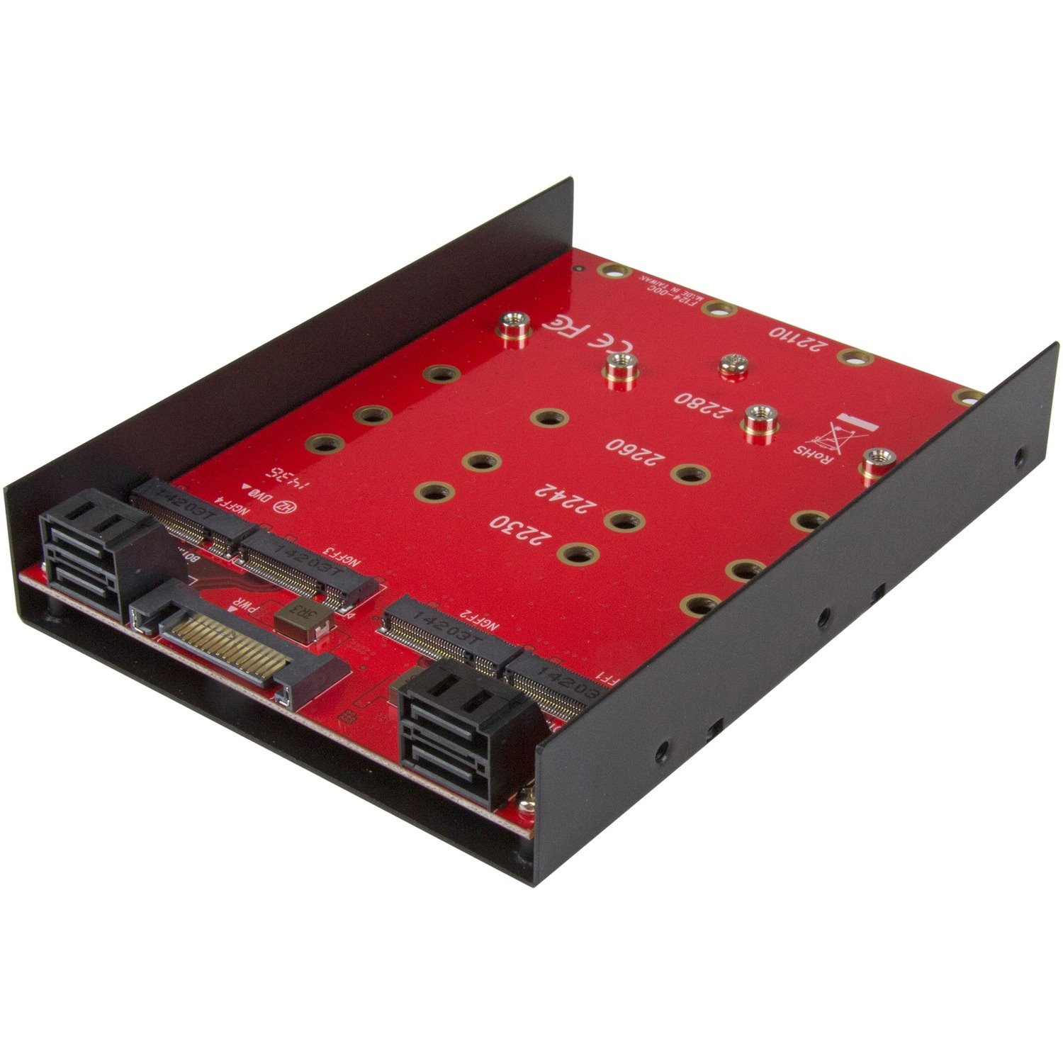 StarTech.com 4x M.2 SATA Mounting Adapter for 3.5in Drive Bay - 4-Drive M.2 SSD to SATA Adapter