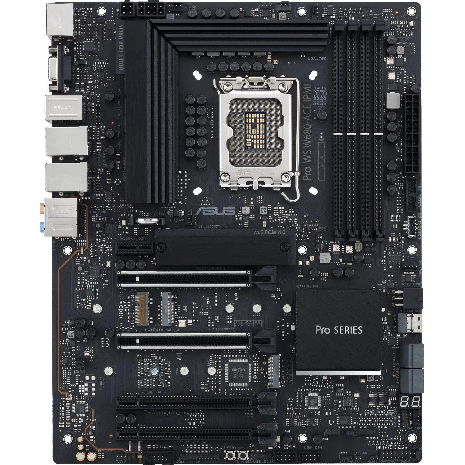 Asus Pro WS W680-ACE IPMI Workstation Motherboard - Intel W680 Chipset - Socket LGA-1700 - ATX