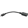 Eaton Tripp Lite Series Micro USB to USB OTG Host Adapter Cable, 5-Pin Micro USB B to USB A M/F, 6-in. (15.24 cm)