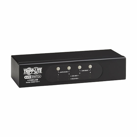 Eaton Tripp Lite Series 4-Port VGA KVM Switch for USB or PS/2 Keyboard/Mouse