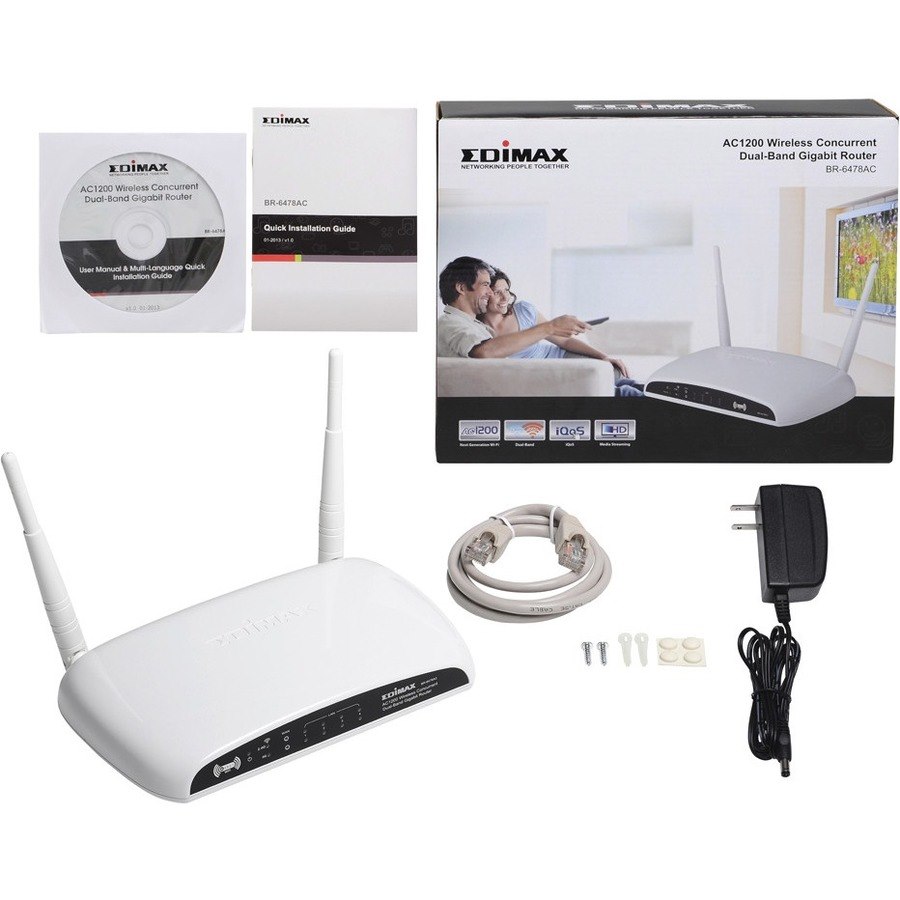 Edimax BR-6478AC V2 Wi-Fi 5 IEEE 802.11ac Ethernet Wireless Router