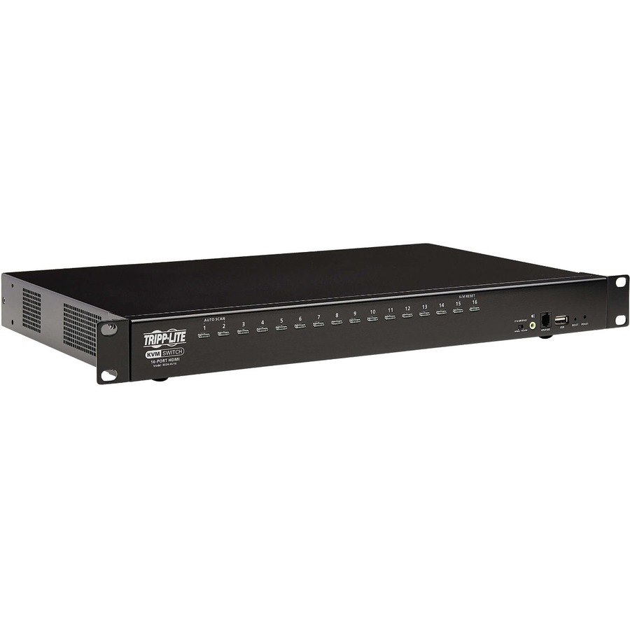 Tripp Lite by Eaton 16-Port HDMI/USB KVM Switch with Audio/Video and USB Peripheral Sharing, 1U Rack-Mount, TAA