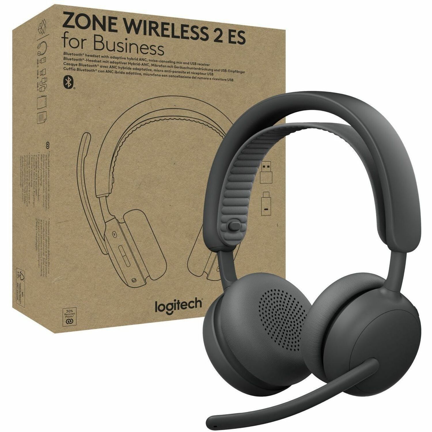 Logitech Zone Wireless 2 Es For Business - (Teams Version ) Graphite