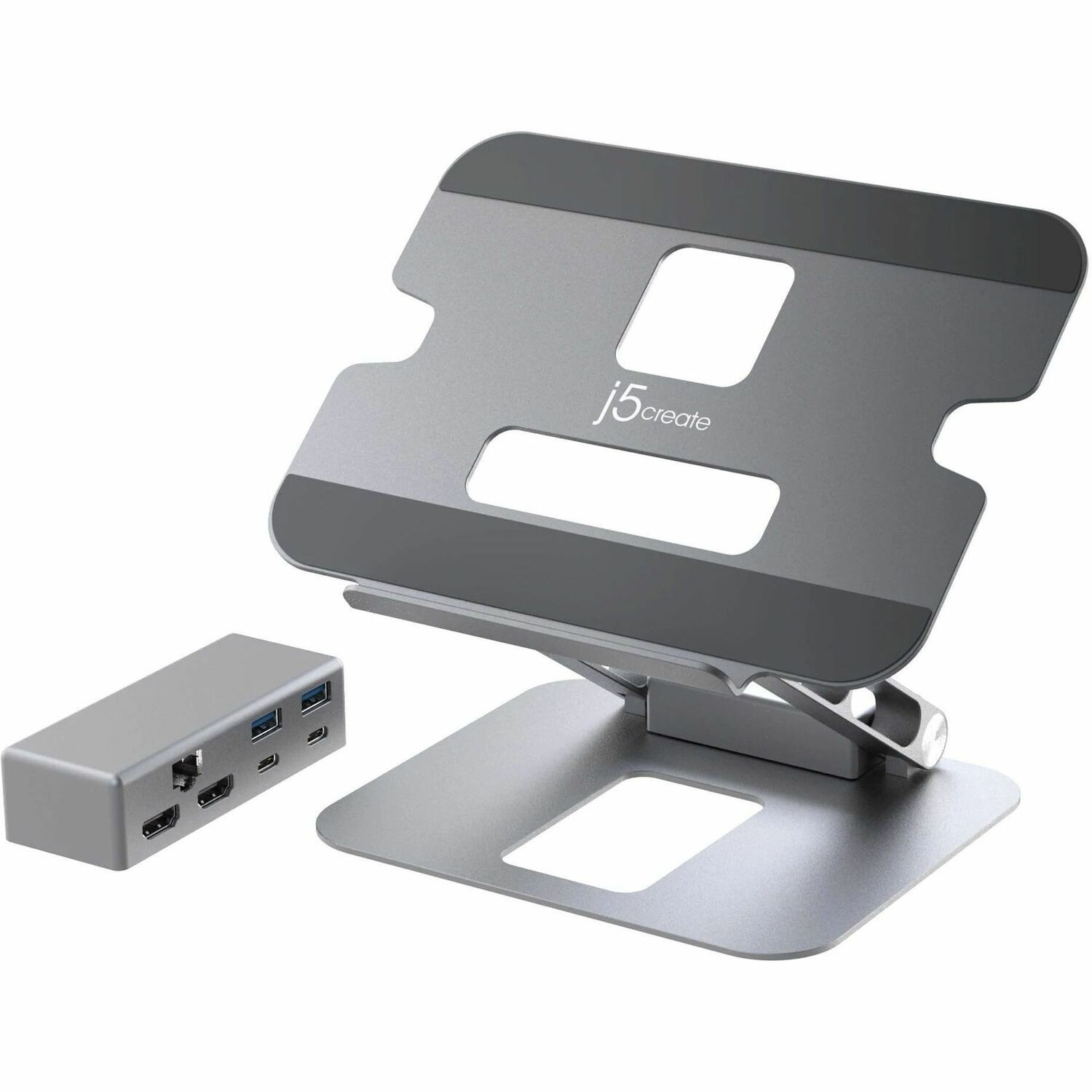 j5create USB Type C Docking Station for Notebook, Tablet PC - 100 W - Space Gray