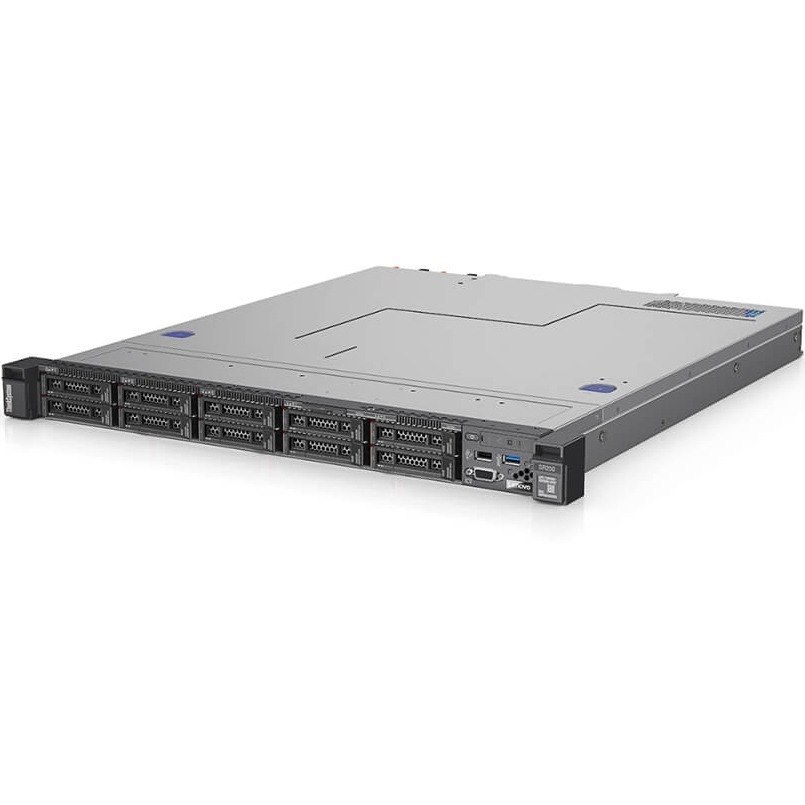 Lenovo ThinkSystem SR250 7Y51A00WAU 1U Rack Server - 1 x Intel Xeon E-2144G 3.60 GHz - 16 GB RAM - Serial ATA/600 Controller