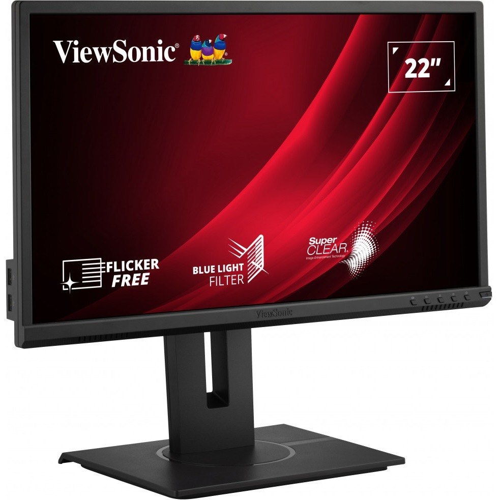 ViewSonic VG2240 22 Inch 1080p Ergonomic Monitor with 100Hz, USB Hub, HDMI, DisplayPort, VGA Inputs for Home and Office