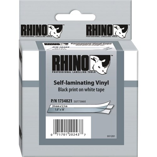 Dymo Rhino 24MM WHT Vinyl