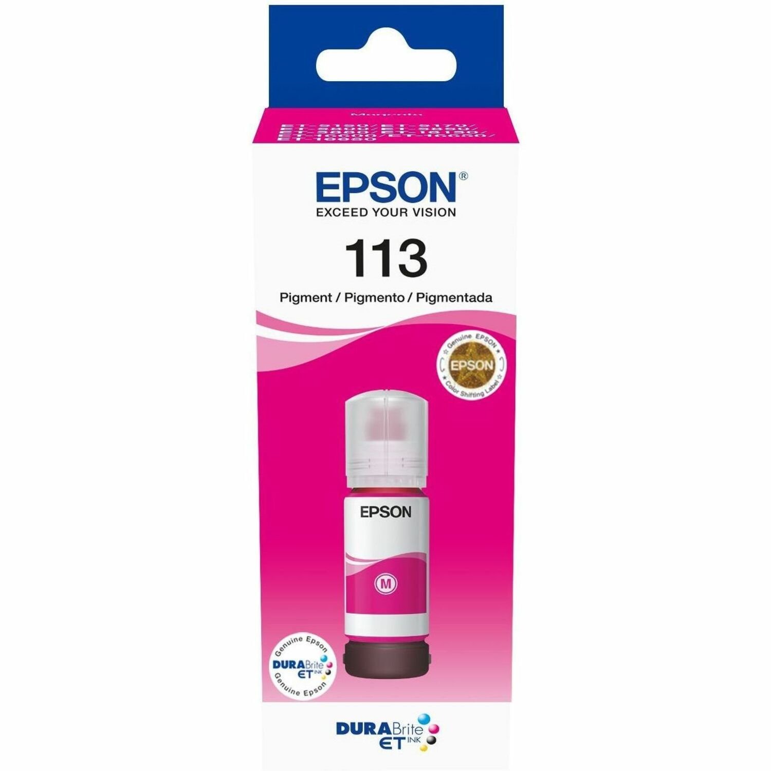 Epson EcoTank 113 Ink Refill Kit - Pigment Magenta - Inkjet