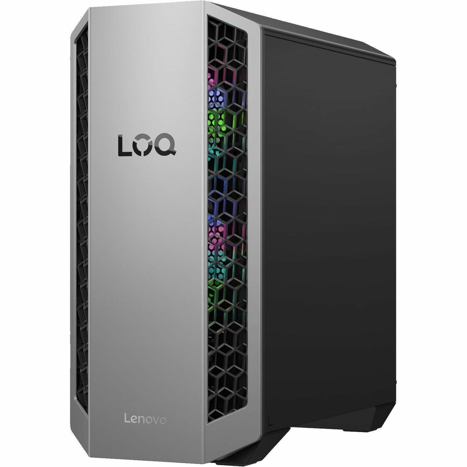 Lenovo LOQ 26ADR10 91DF000VCF Gaming Desktop Computer - AMD Ryzen 7 8745HX - 32 GB - 1 TB SSD - Tower - Luna Gray, Eclipse Black