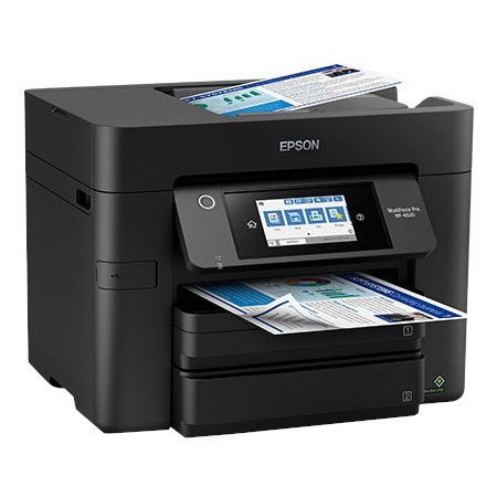 Epson WorkForce Pro WF-4830 Inkjet Multifunction Printer-Color-Copier/Fax/Scanner-4800x2400 dpi Print-Automatic Duplex Print-33000 Pages-500 sheets Input-1200 dpi Optical Scan-Color Fax-Wireless LAN-Epson Connect-Android Printing-Mopria