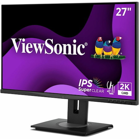 ViewSonic VG2748A-2K 27 Inch IPS QHD Ergonomic Monitor with Ambient Light Sensor, Auto Screen Dimmer, Screen Privacy Alert, USB HUB, DisplayPort, HDMI, and VGA for Home and Office