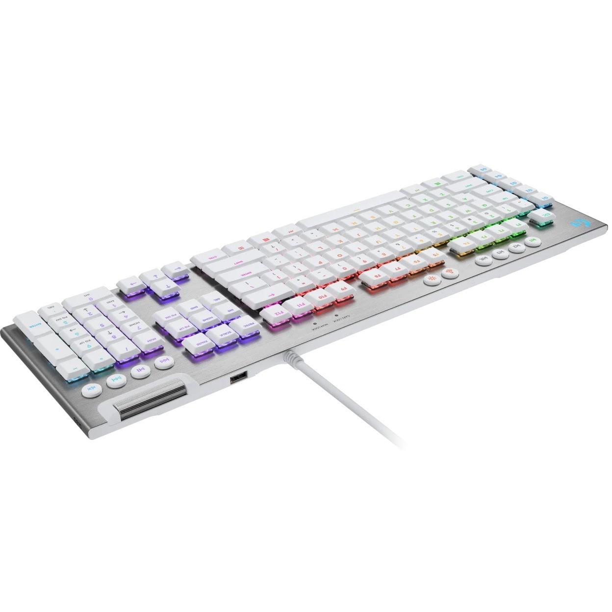 Logitech G G815 Gaming-toetsenbord - Kabel Verbinding - USB Interface - Frans - AZERTY indeling - Wit
