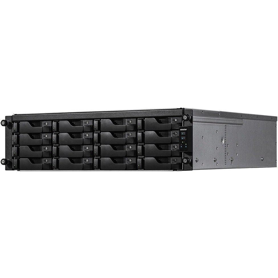 Asustor LOCKERSTOR 16R Pro AS7116RDX - 16 Bay NAS, Quad-Core 3.4-4.6GHz CPU, 4x 1GbE Port, 8GB RAM DDR4, 2U Rackmount Server with redundant Power Supply (Diskless)