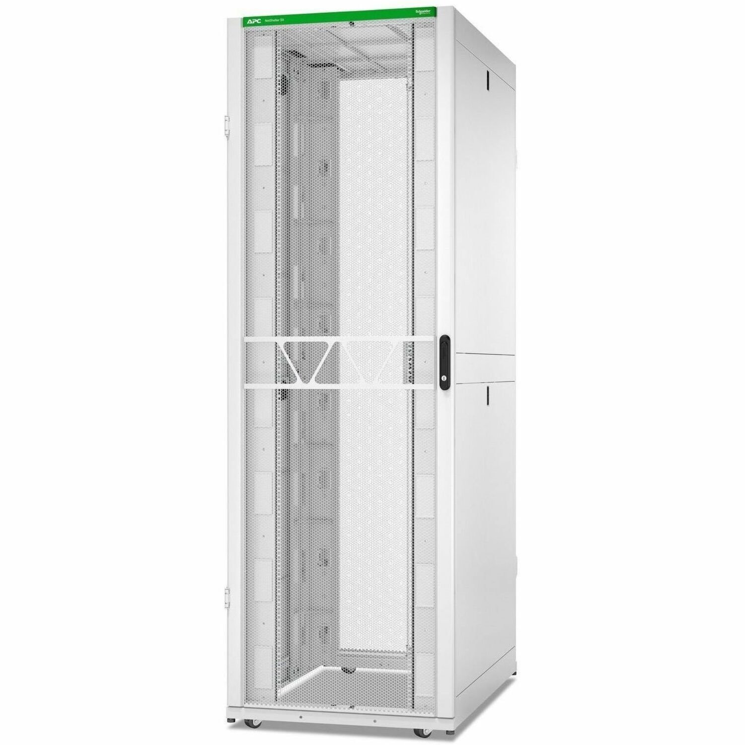 APC NetShelter SX Server Rack Gen 2, 52U, 2436H x 800W x 1200D mm, w/ Sides, White [TAA]