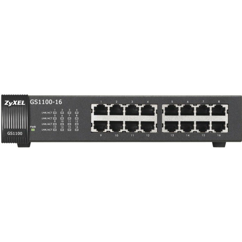 ZYXEL GS1100-16 16 Ports Ethernet Switch - Gigabit Ethernet - 100/1000Base-T