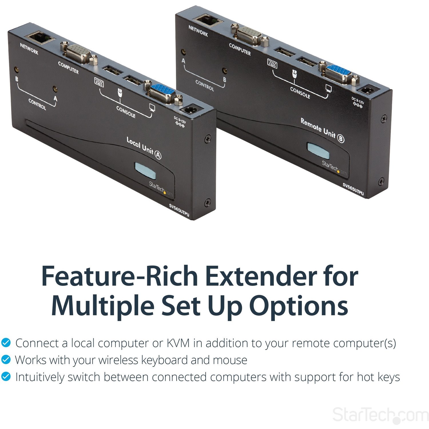 StarTech.com USB VGA KVM Console Extender over CAT5 UTP - 500 ft