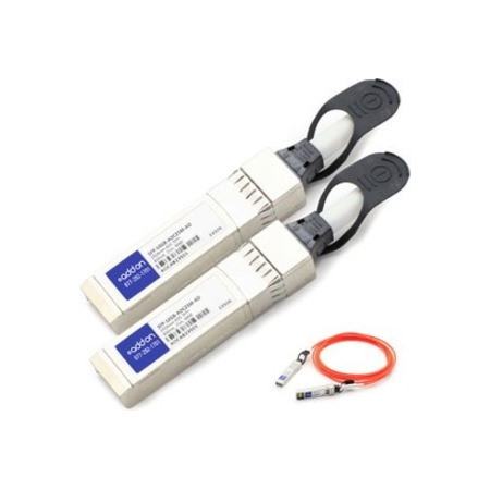 AddOn MSA and TAA Compliant 10GBase-AOC SFP+ Active Optical Cable (850nm, MMF, 25m)
