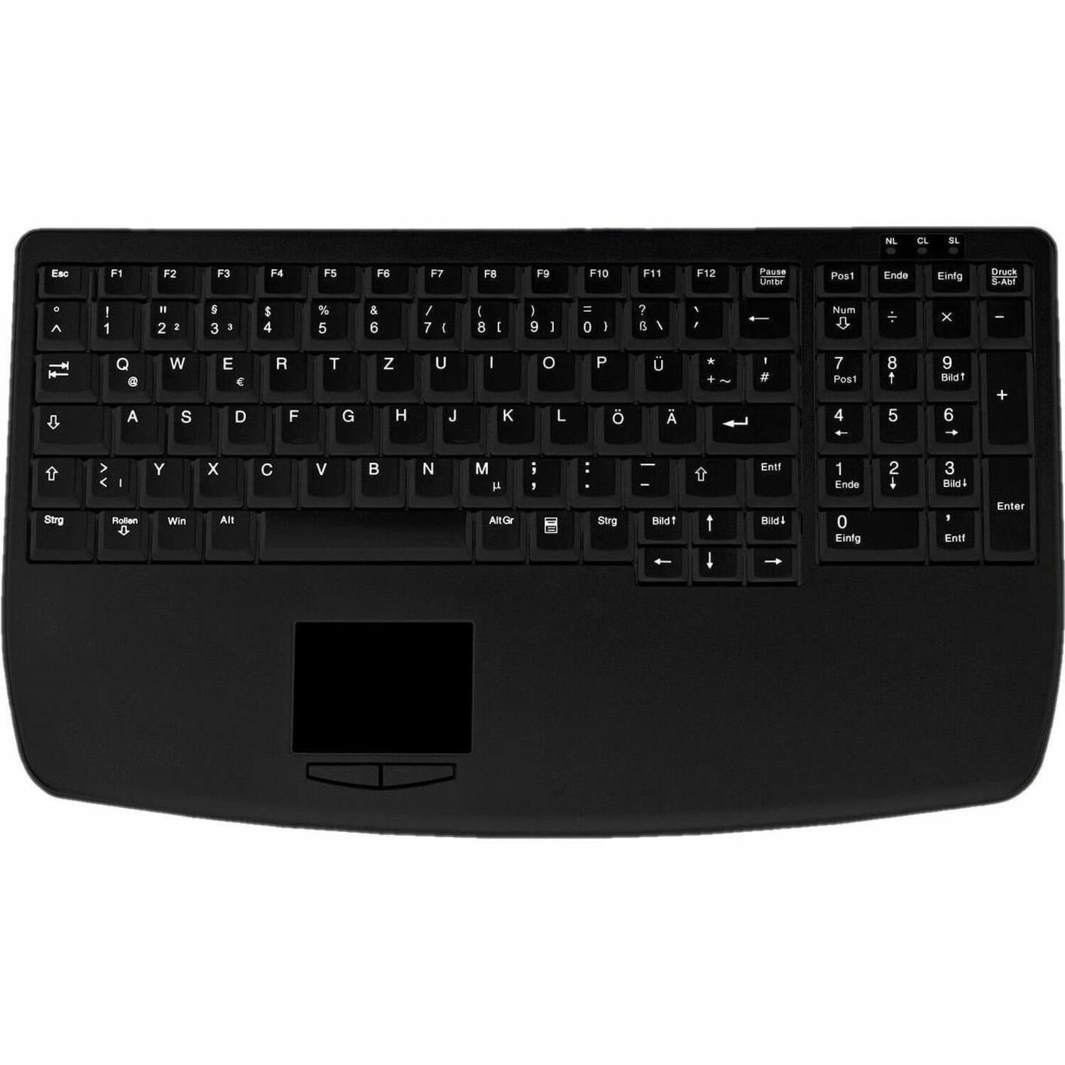 Active Key Keyboard - Cable Connectivity - PS/2 Interface - TouchPad - Belgian - Black