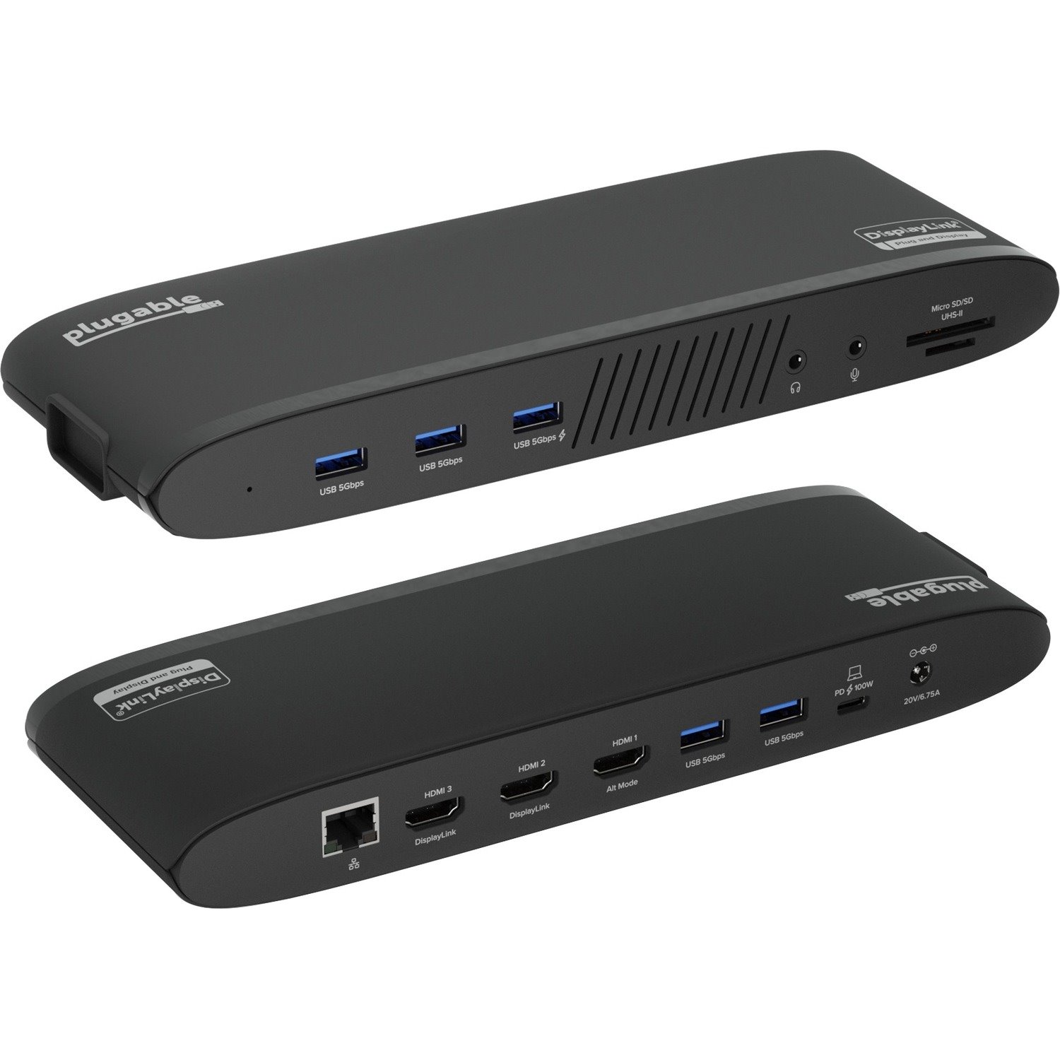 Plugable 14-in-1 USB-C Triple Monitor Laptop Docking Station with 100W Charging - Replaced by UD-3900PDZ