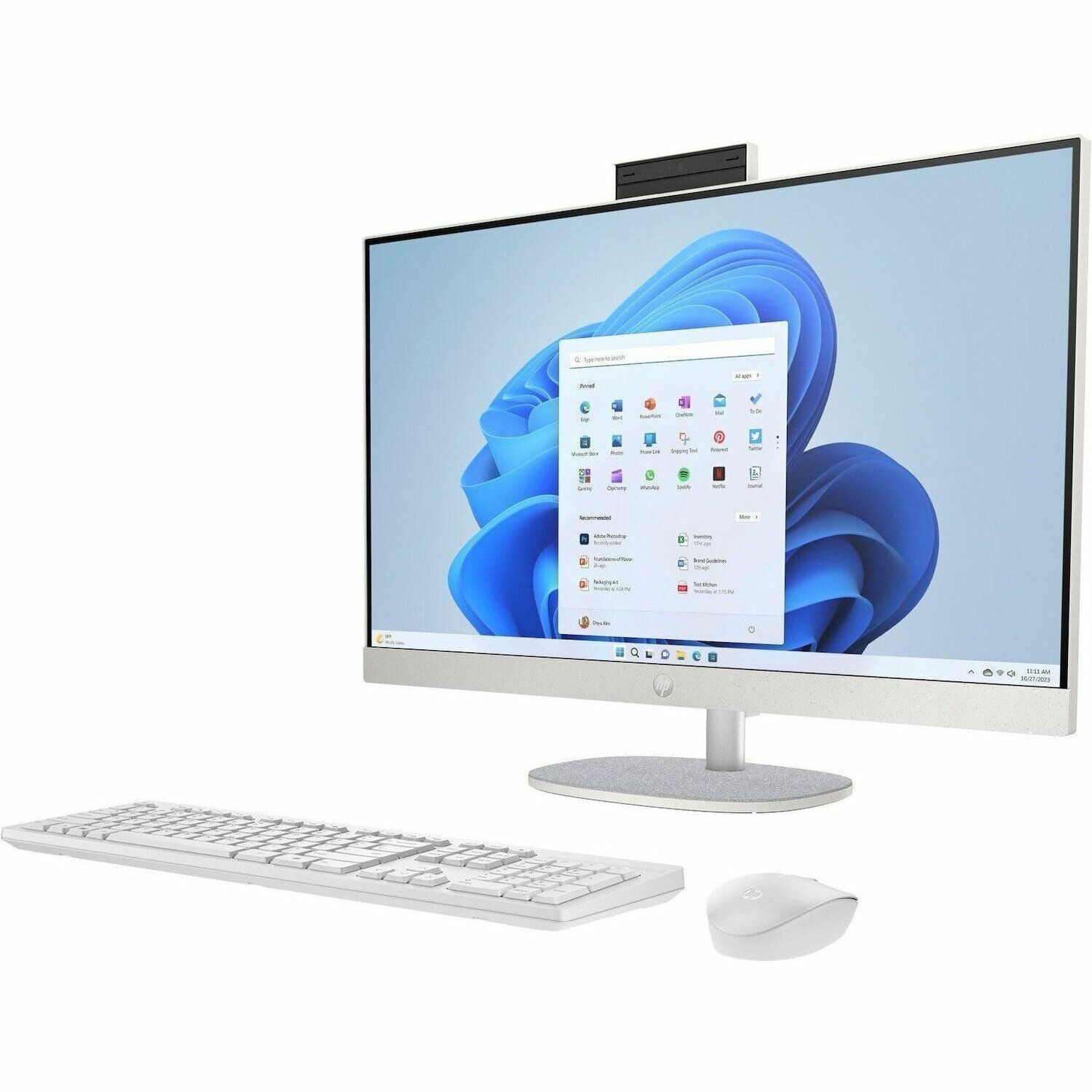 HP 27-cr1029c All-in-One Computer - Intel Core Ultra 7 155U - 16 GB - 1 TB SSD - 27" Full HD Touchscreen - Desktop - Shell White - Refurbished