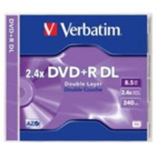 Verbatim DVD Recordable Media - DVD+R DL - 2.4x - 8.50 GB - 1