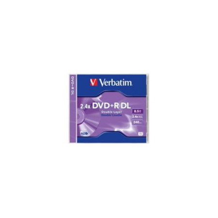 Verbatim DVD Recordable Media - DVD+R DL - 2.4x - 8.50 GB - 1