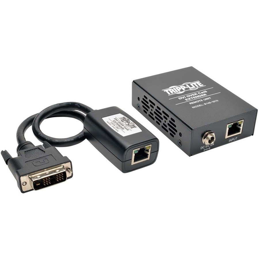 Eaton Tripp Lite Series DVI over Cat5/6 Active Extender Kit, Box-Style Transmitter/Receiver for Video, Up to 200 ft. (60 m), TAA