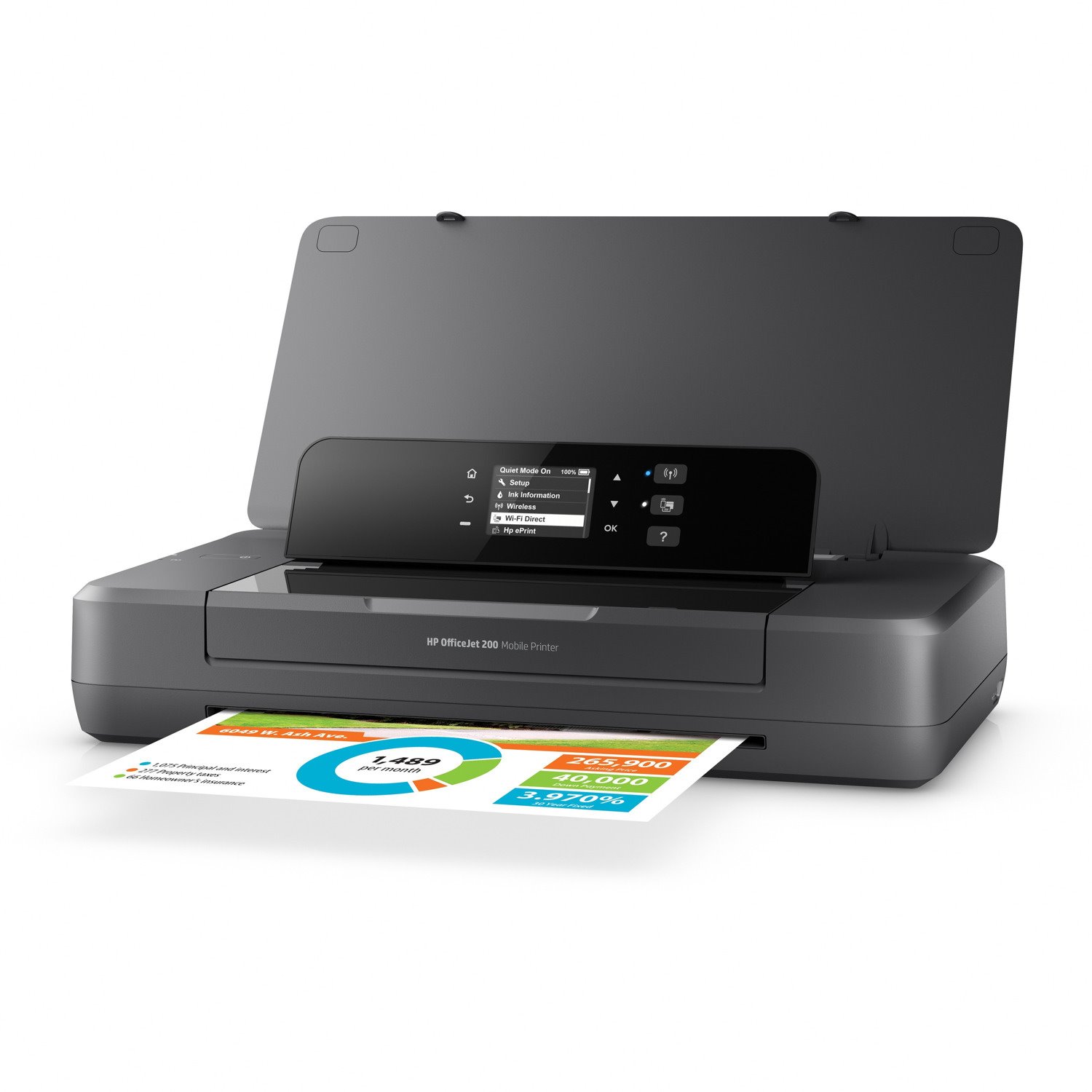 HP Officejet 200 Portable Inkjet Printer - Colour